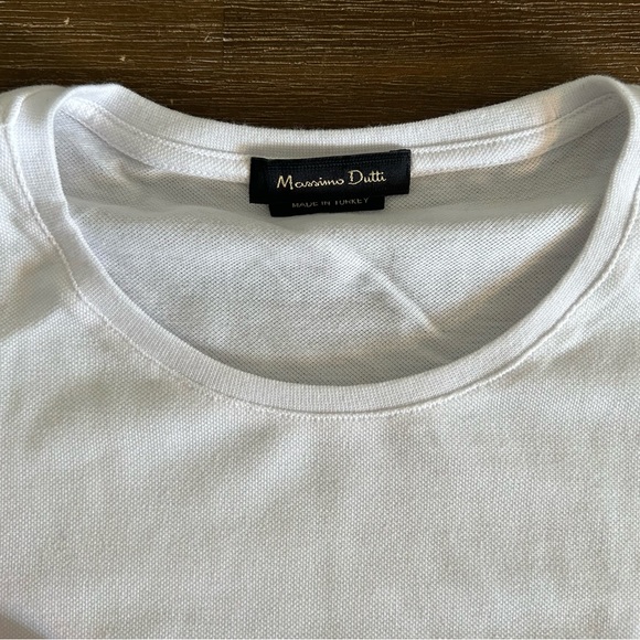 MASSIMO DUTTI - men’s thick cotton blend t shirt - Picture 1 of 2